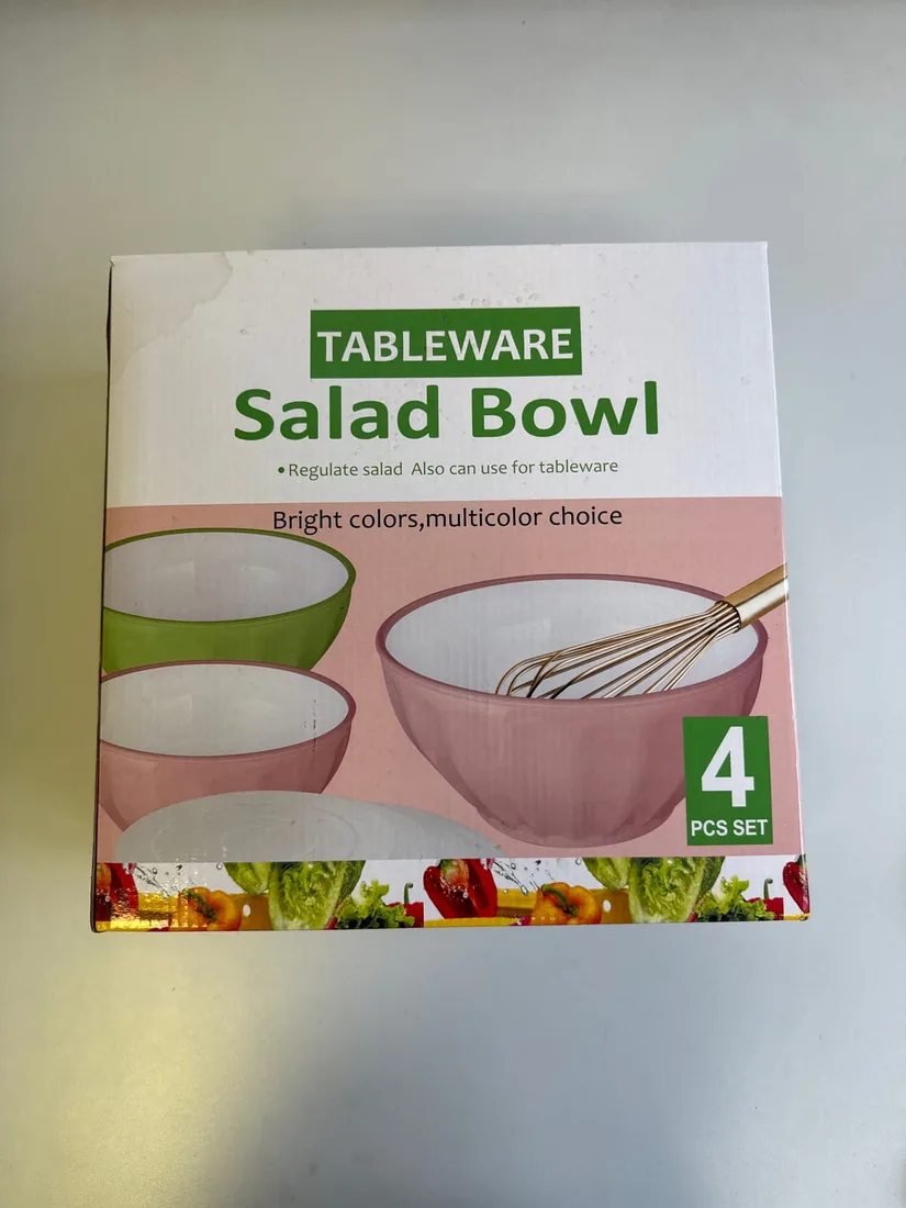 Salatschüsseln 4er Set mit Deckel Xani Kunststoff BPA-frei stapelbar Meal Prep