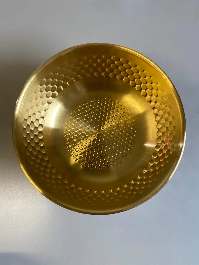 Edelstahl Snackschale Golden 19 cm