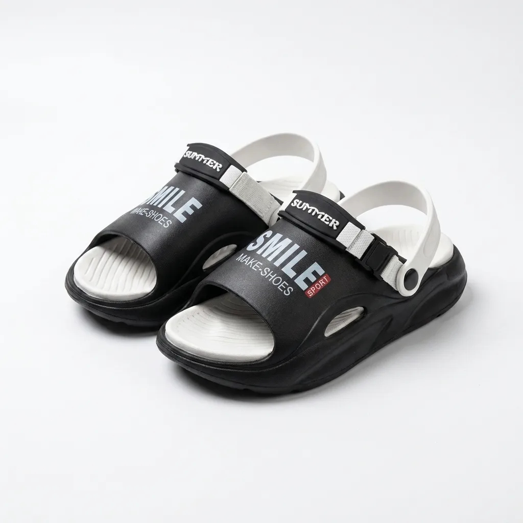 Pantoletten Damen Herren Badeschuhe Slides verstellbarer Riemen EVA Gr. 36-45