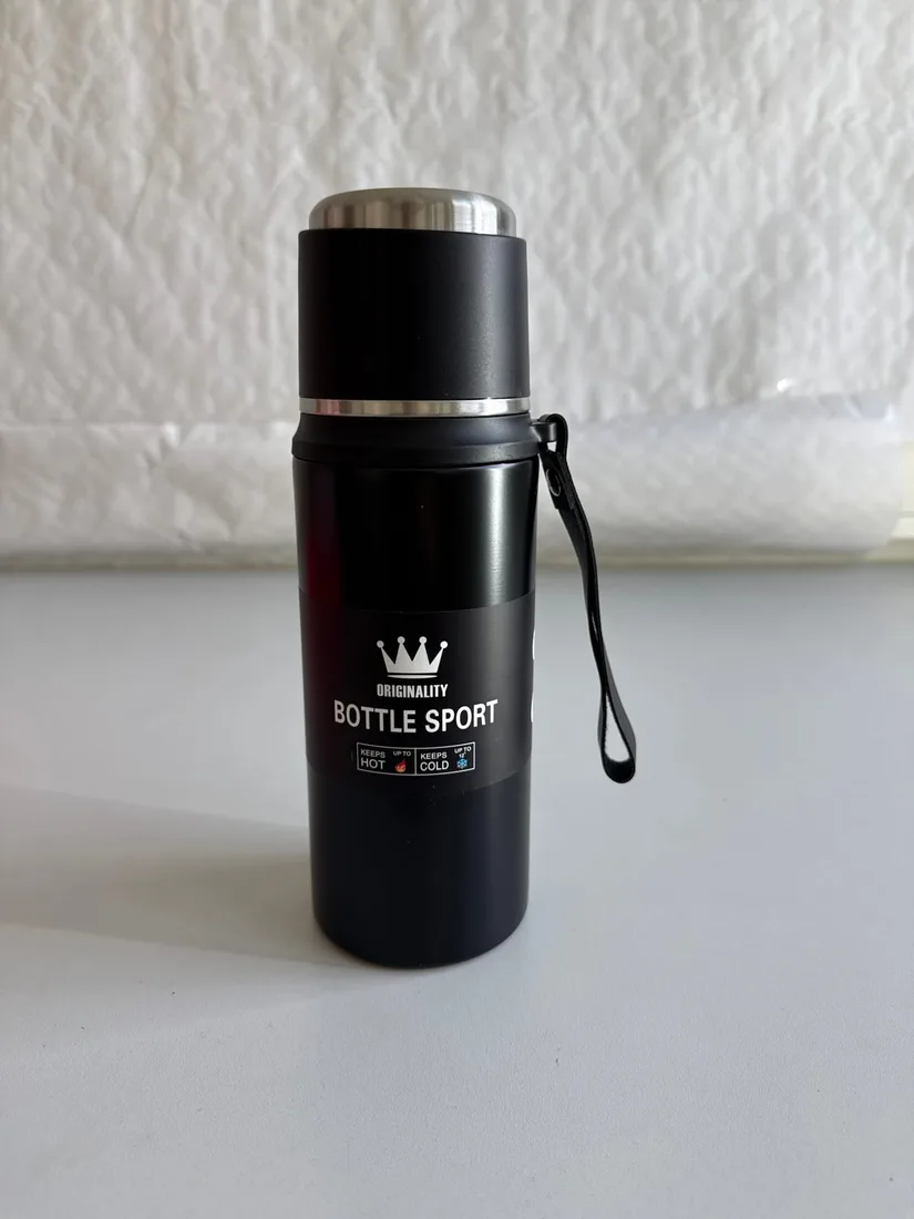 Thermosflasche 800ml Edelstahl doppelwandig Isolierflasche mit Trinkbecher