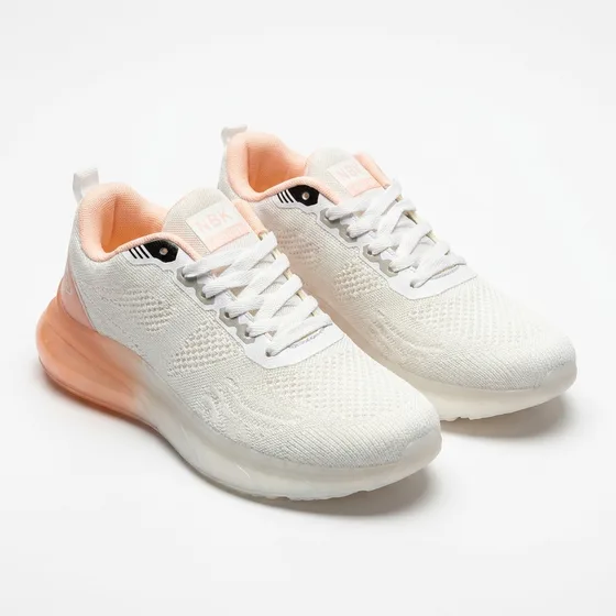 Damen Sneaker NBK Turnschuhe Sportschuhe Mesh Weiß Rosa leicht Gr. 36-41