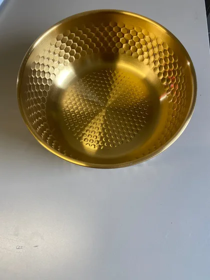 Edelstahl Snackschale Golden 21 cm