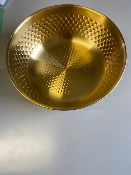 Edelstahl Snackschale Golden 23 cm