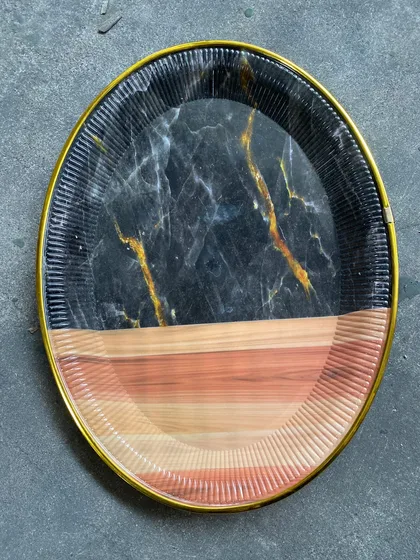 Serviertablett Rund 38 x 28.5 cm