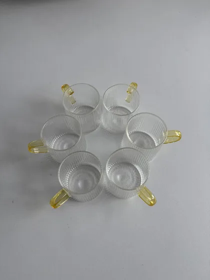 Teegläser 6er Set Mit Goldgriff 110 ml