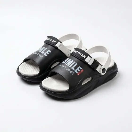 Pantoletten Damen Herren Badeschuhe Slides verstellbarer Riemen EVA Gr. 36-45