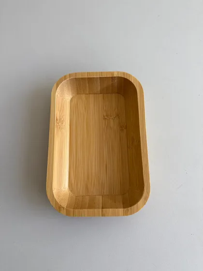 Holzschale 18 x 12 x 3,5 cm flach Servierschale Snackschale Deko Holz