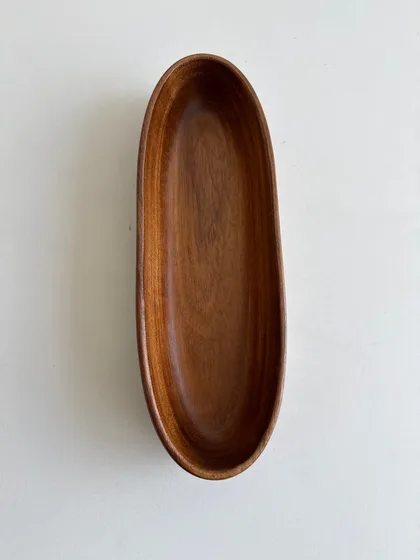 Holzschale Akazienholz 25 x 8,5 x 4,5cm Servierschale Snackschale Tisch Deko