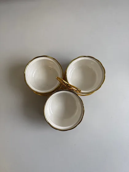 Keramik Snackschale 3er Set mit Deckel Vorratsdose Aufbewahrung Küche
