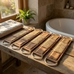 Foto 5 von Rückenschrubber 5er Set Naturborsten Sisal Körperbürste Dusche Peeling Bundle