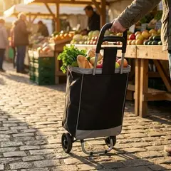 Foto 15 von Einkaufstrolley klappbar Einkaufswagen 2 Räder Einkaufsroller Trolley 5 Farben