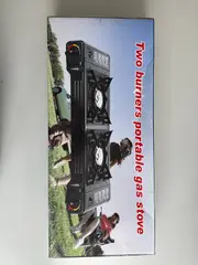Foto 1 von Gaskocher 2-flammig tragbar Campingkocher für Butan Gaskartuschen Piezozündung