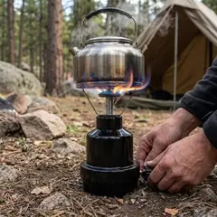 Foto 8 von Gaskocher Camping 1-flammig Koffer tragbar Outdoor Camping robust