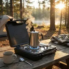 Foto 12 von Gaskocher Camping 1-flammig mit Koffer tragbar Outdoor Zündmechanismus