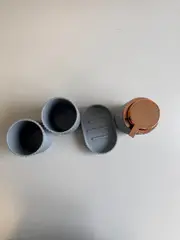 Foto 5 von Badzubehör 4er Set Keramik Seifenspender Zahnbürstenhalter Becher Bad