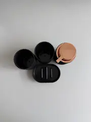 Foto 21 von Badzubehör 4er Set Keramik Seifenspender Zahnbürstenhalter Becher Bad