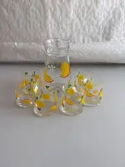 Foto 2 von Wasserkrug 1,5L + 6 Gläser 250ml Set BPA-frei bruchsicher Garten Picknick