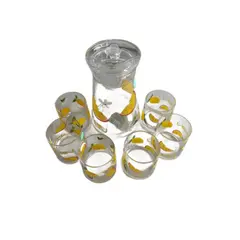 Foto 14 von Wasserkrug 1,5L + 6 Gläser 250ml Set BPA-frei bruchsicher Garten Picknick