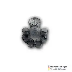 Foto 13 von Wasserkrug Set 1,5L + 6 Gläser Kunststoff BPA-frei Kanne Geschirr Garten
