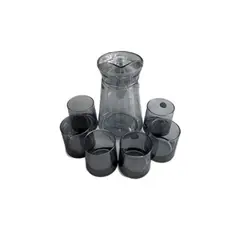 Foto 15 von Wasserkrug Set 1,5L + 6 Gläser Kunststoff BPA-frei Kanne Geschirr Garten