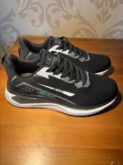 Foto 2 von Herren Sneaker Schwarz Sportschuhe Laufschuhe Mesh leicht atmungsaktiv NBK NO.1