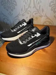 Foto 5 von Herren Sneaker Schwarz Sportschuhe Laufschuhe Mesh leicht atmungsaktiv NBK NO.1