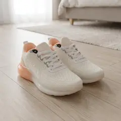 Foto 2 von Damen Sneaker NBK Turnschuhe Sportschuhe Mesh Weiß Rosa leicht Gr. 36-41