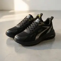 Foto 5 von Herren Sneaker Schwarz Sportschuhe NBK AR043 Laufschuhe Turnschuhe Gym Running