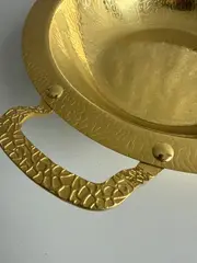 Foto 2 von Edelstahl Schale mit Henkel Gold 24 cm