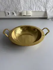 Foto 5 von Edelstahl Schale mit Henkel Gold 24 cm
