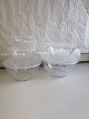 Foto 5 von Salatschüssel 5er Set mit Deckel Kunststoff stapelbar Meal Prep Küche