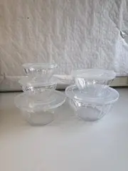 Foto 6 von Salatschüssel 5er Set mit Deckel Kunststoff stapelbar Meal Prep Küche
