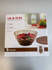 Foto 7 von Salatschüssel 5er Set mit Deckel Kunststoff stapelbar Meal Prep Küche