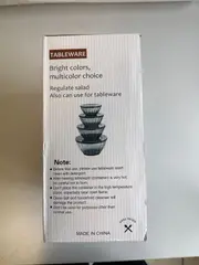 Foto 8 von Salatschüssel 5er Set mit Deckel Kunststoff stapelbar Meal Prep Küche