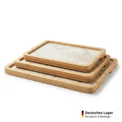Foto 19 von Serviertablett 3er Set Marmor Optik Frühstückstablett stapelbar Deko