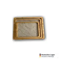 Foto 21 von Serviertablett 3er Set Marmor Optik Frühstückstablett stapelbar Deko