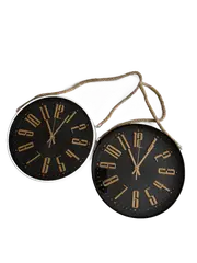 Foto 22 von Wanduhr rund 29 cm 3D-Ziffern Gold mit Jute-Seil Wohnzimmer Küche Deko