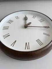 Foto 4 von Wanduhr 30cm Römische Ziffern Walnuss Holz Lautlos Wohnzimmer Esszimmer Klassik