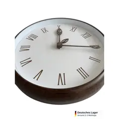 Foto 10 von Wanduhr 30cm Römische Ziffern Walnuss Holz Lautlos Wohnzimmer Esszimmer Klassik