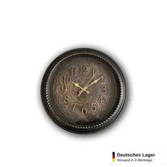 Foto 12 von Wanduhr Vintage 35cm Bronze Antik Wohnzimmer Lautlos Quarz Schleichend Deko