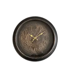 Foto 13 von Wanduhr Vintage 35cm Bronze Antik Wohnzimmer Lautlos Quarz Schleichend Deko