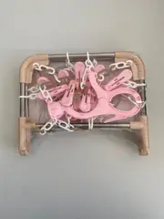 Foto 2 von Wäschespinne 14 Klammern faltbar Mini Hänge-Wäscheständer Balkon Reise