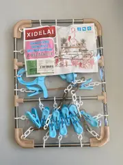 Foto 1 von Doppelpack 2×: Wäschespinne 20 Klammern faltbar Hänge-Wäscheständer Mini Balkon