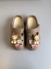 Foto 9 von Damen Clogs Plateau Hausschuhe Gartenschuhe EVA mit Bären-Charms Gr. 36-41