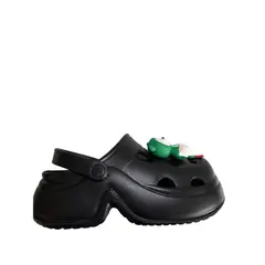 Foto 44 von Damen Clogs Plateau Hausschuhe Gartenschuhe EVA mit Bären-Charms Gr. 36-41