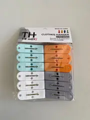 Foto 1 von Doppelpack 2×: Wäscheklammern 12er Set Kunststoff bunt stark Haushalt Camping