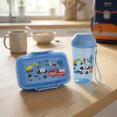 Foto 18 von Lunchbox + Trinkbecher Kinder Set Brotdose mit Motiv Mädchen Jungen Schule