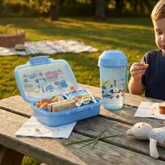 Foto 19 von Lunchbox + Trinkbecher Kinder Set Brotdose mit Motiv Mädchen Jungen Schule