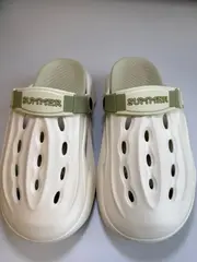Foto 12 von Xani Ultra Comfort Clogs EVA Hausschuhe Gartenschuhe Unisex Gr. 36-45 Grün Weiß