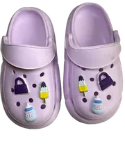 Foto 16 von Kinder Clogs Hausschuhe Badeschuhe EVA mit Charms Flieder Gartenschuhe